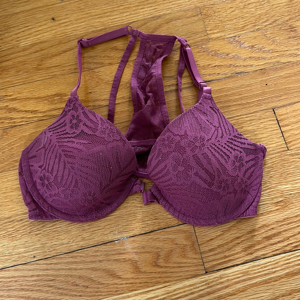 Racer back purple bra